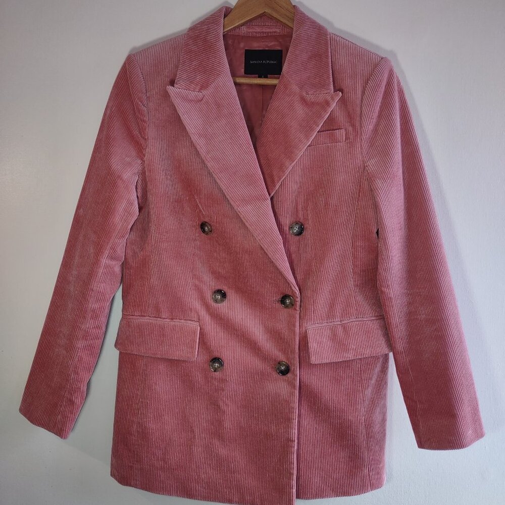Banana Republic Pink Corduroy Blazer